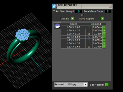 Rose gold diamond ring 3D Print Model