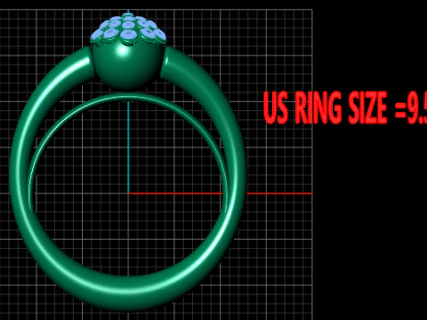 Rose gold diamond ring 3D Print Model