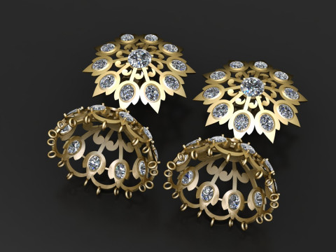 Diamond-studded design pendant Model do druku 3D