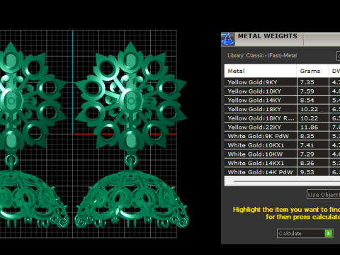 Diamond-studded design pendant Model do druku 3D