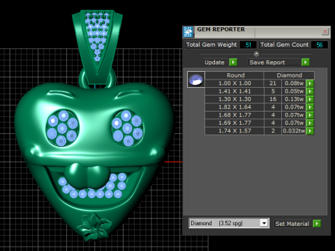 Smiley face pendant 3D Print Model