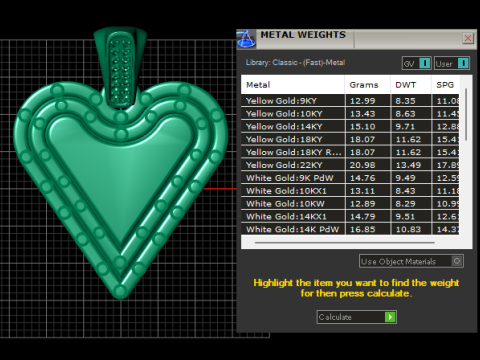 Gold diamond pendant Modèles 3D en vedette