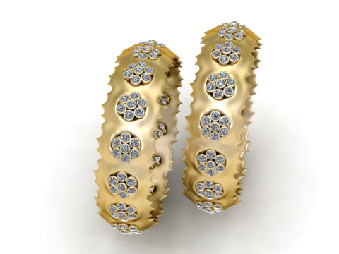 Gold bangles design 3D Print Model