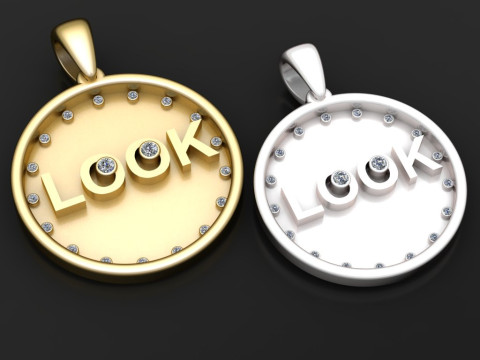 Custom text pendant Model do druku 3D