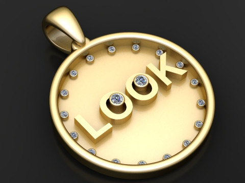 Custom text pendant Modelo de Impressão 3D