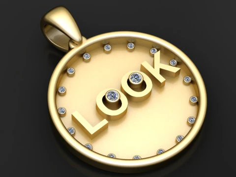 맞춤형 텍스트 펜던트 3D 프린트 모델