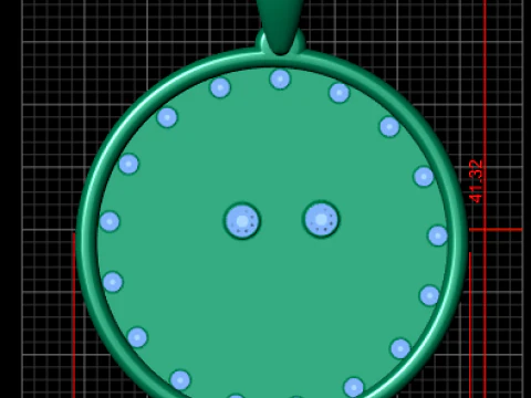 맞춤형 텍스트 펜던트 3D 프린트 모델