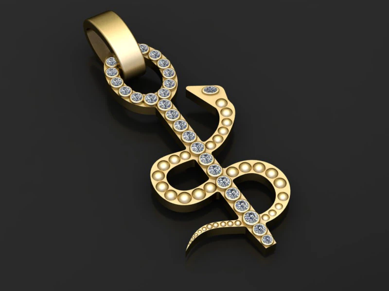 Custom CAD pendant 3D Print Model .c4d .max .obj .3ds .fbx .stl .blend 