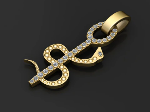 Custom CAD pendant 3D Print Model