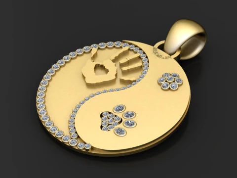 Perhiasan pecinta hewan peliharaan Model Cetak 3D