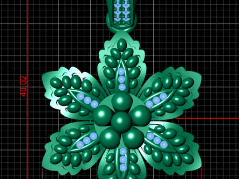 Gold flower jewelry Model Cetak 3D