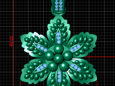Gold flower jewelry 3D Print Model