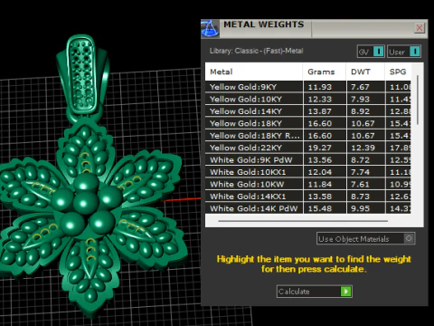Gold flower jewelry 3D Print Model