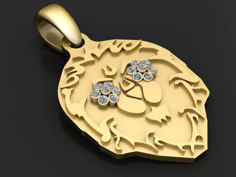 Diamond eye pendant 3D Print Model