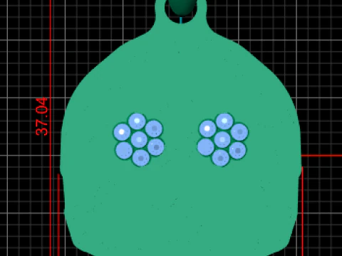 Diamond eye pendant 3D Print Model