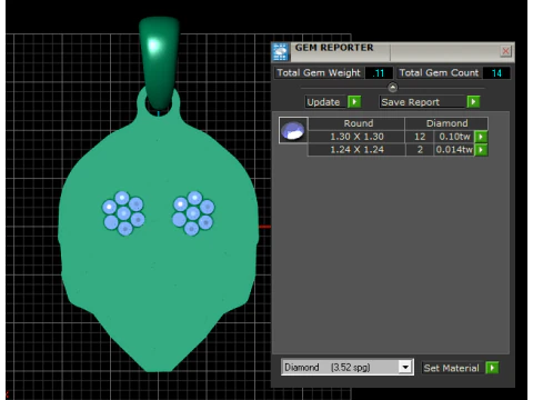 Diamond eye pendant 3D Print Model