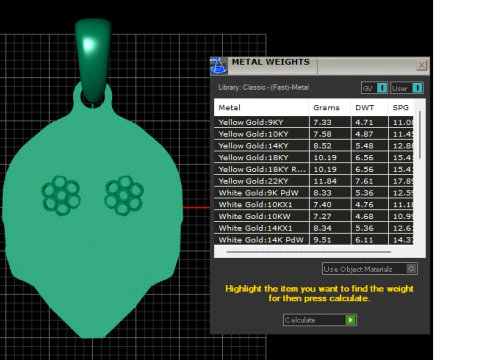 Diamond eye pendant 3D Print Model