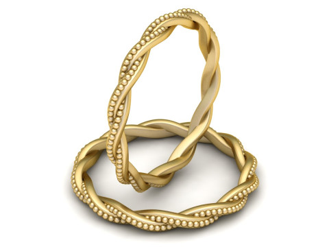 Twisted gold ring 3D प्रिंट मॉडल