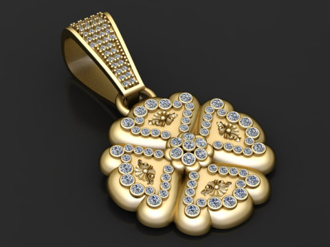 Floral pendant design Modello di stampa 3D