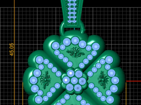 Floral pendant design 3D Print Model