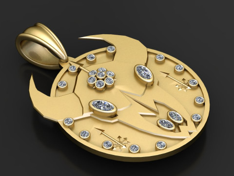 Tribal medallion jewelry Modelo de Impressão 3D