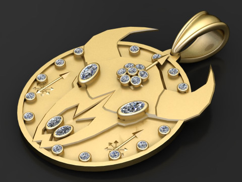 Tribal medallion jewelry Modelo de Impressão 3D