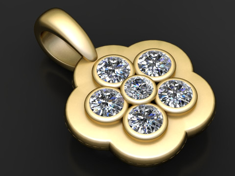 Floral pendant design 3D प्रिंट मॉडल