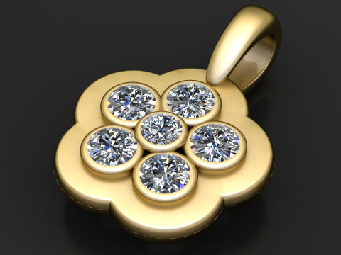 Floral pendant design 3D प्रिंट मॉडल