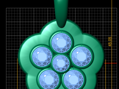 Floral pendant design 3D प्रिंट मॉडल