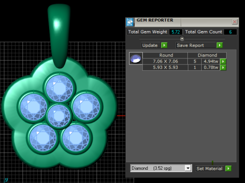Floral pendant design 3D प्रिंट मॉडल