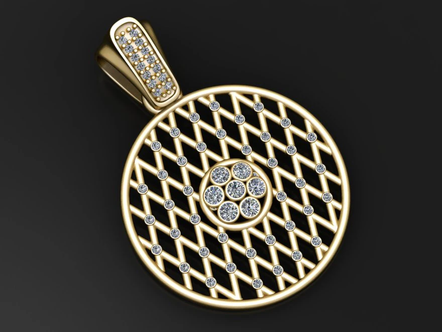 Geometric pendant design 3D Print Model .c4d .max .obj .3ds .fbx .stl .blend 