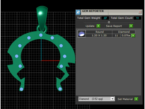 Abstract crescent pendant 3D Print Model