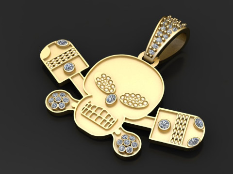 Skull pendant design 3D-printmodel