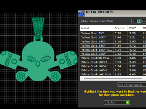 Skull pendant design 3D-printmodel
