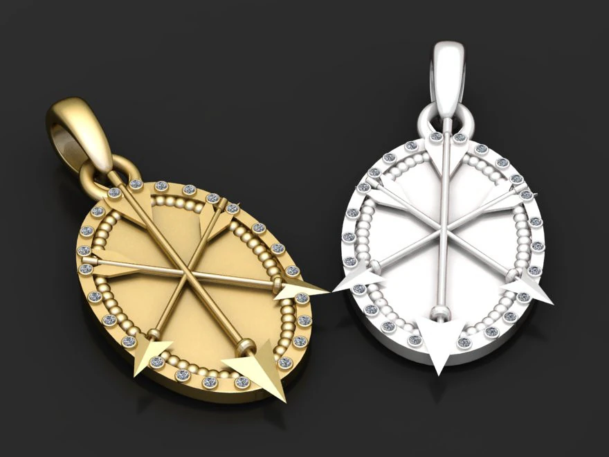 Arrow pendant design 3D Print Model .c4d .max .obj .3ds .fbx .stl .blend 