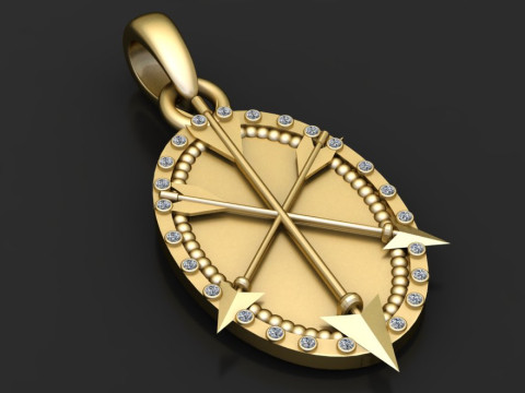 Arrow pendant design 3D Print Model