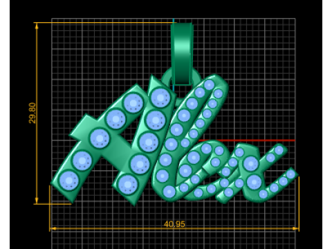 Iced-out pendant 3D 打印模型