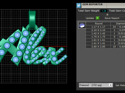Iced-out pendant 3D 打印模型