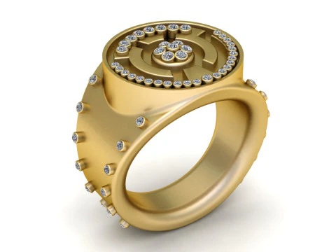 Anello in oro personalizzato Modello di stampa 3D