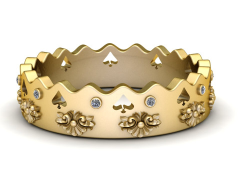 スリートーンの高級リング 3Dプリントモデル