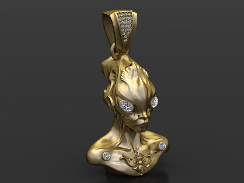Alien queen pendant 3D 打印模型