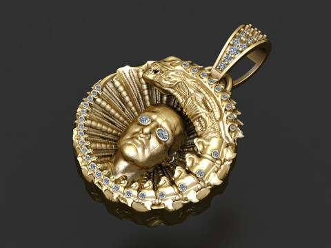 Futuristic fantasy pendant Modèles 3D en vedette