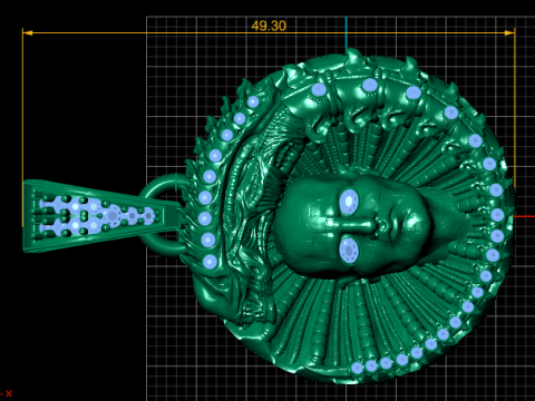 Futuristic fantasy pendant 3Dプリントモデル