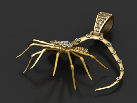Gold animal pendant 3D Print Model