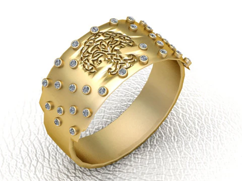 Lion head ring 3D Print Model