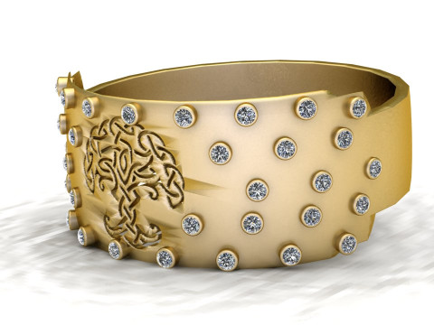 Lion head ring 3D-printmodel