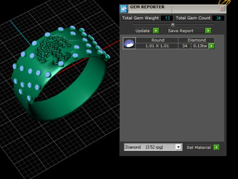 Lion head ring 3D-printmodel
