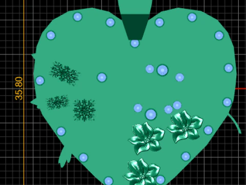 Romantic gift pendant 3D Print Model