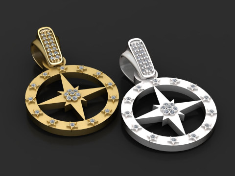Luxury symbolic pendant Modèles 3D en vedette