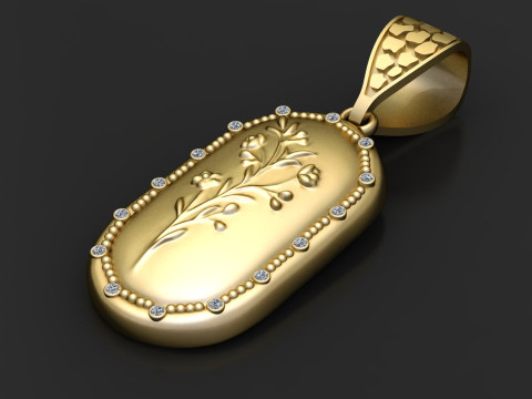 Classic womens pendant Modelo de Impressão 3D